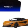 Mclaren 600LT Myan Orange and Carbon 1/18 Model Car by Autoart