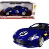 Ferrari California T Blue “Sunoco” #6 70th Anniversary 1/18 Diecast Model Car by Bburago