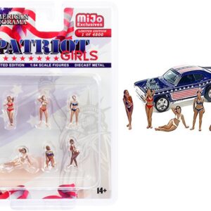 “Patriot Girls” 6 piece Diecast Figurines Set Limited Edition to 4800 pieces Worldwide for 1/64 Scale Models by American Diorama