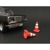 Traffic Cones Accessory Set of 4 pieces for 1/18 Scale Models by American Diorama