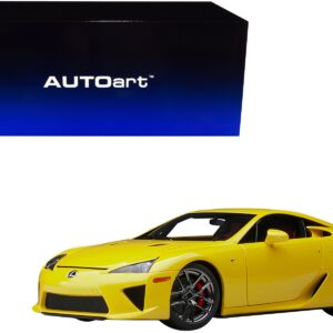 Lexus LFA Pearl Yellow with Red and Black Interior 1/18 Model Car by Autoart