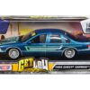 1993 Chevrolet Caprice Lowrider Blue Metallic with Graphics “Get Low” Series 1/24 Diecast Model Car by Motormax