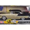 1955 Chevrolet Bel Air Lowrider Hard Top Beige Metallic and Black “Get Low” Series 1/24 Diecast Car Model by Motormax