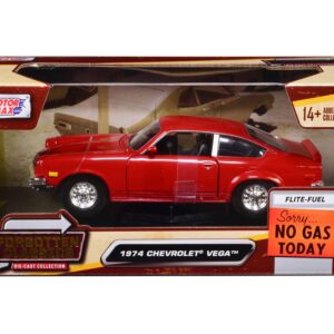 1974 Chevrolet Vega Red “Forgotten Classics” Series 1/24 Diecast Model Car by Motormax