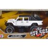 2021 Jeep Gladiator Rubicon Off-Road Pickup Truck White with Black Top “Off Road” Series 1/27 Diecast Model Car by Motormax