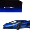 Lamborghini Aventador SVJ Blue Nethuns Metallic 1/18 Model Car by Autoart