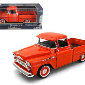 1958 Chevrolet Apache Fleetside Pickup Truck Orange 1/24 Diecast Model Car by Motormax