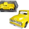 1955 Ford F-100 Pickup Truck Yellow 1/24 Diecast Model Car by Motormax