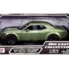 2018 Dodge Challenger SRT Hellcat Widebody Green Metallic with Black Stripes 1/24 Diecast Model Car by Motormax