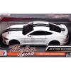 2018 Ford Mustang GT 5.0 White with Black Stripes “Timeless Legends” Series 1/24 Diecast Model Car by Motormax