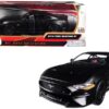 2018 Ford Mustang GT 5.0 Matt Black with Black Wheels 1/24 Diecast Model Car by Motormax