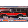 1978 Ford Bronco Ranger XLT with Spare Tire Black and Red “Timeless Legends” Series 1/24 Diecast Model Car by Motormax