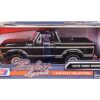 1978 Ford Bronco Custom (Open Top) Black “Timeless Legends” Series 1/24 Diecast Model Car by Motormax