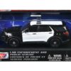 2022 Ford Police Interceptor Utility Black and White Unmarked “Law Enforcement and Public Service” Series 1/43 Diecast Model Car by Motormax