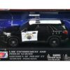 2022 Ford Police Interceptor Utility “California Highway Patrol” Black and White “Law Enforcement and Public Service” Series 1/43 Diecast Model Car by Motormax