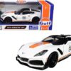 2019 Chevrolet Corvette ZR1 #22 “Gulf Oil” White with Orange Stripes and Black Top 1/24 Diecast Model Car by Motormax