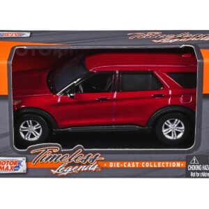 2023 Ford Explorer Red Metallic “Timeless Legends” Series 1/43 Diecast Model Car by Motormax