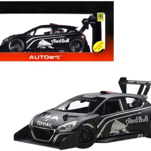 Peugeot 208 T16 Pikes Peak “Red Bull” Presentation Car Black 1/18 Model Car by Autoart