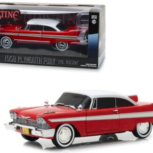 1958 Plymouth Fury Red “Evil Version” (with Blacked Out Windows) “Christine” (1983) Movie 1/24 Diecast Model Car by Greenlight