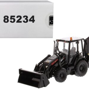 CAT Caterpillar 420F2 IT Backhoe Loader Special Black Paint Finish with Work Tools and Two Figurines “30th Anniversary Edition” “High Line Series” 1/50 Diecast Model by Diecast Masters