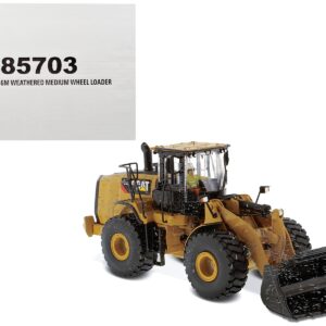 CAT Caterpillar 966M Wheel Loader with Operator (Dirty Version) “Weathered” Series 1/50 Diecast Model by Diecast Masters