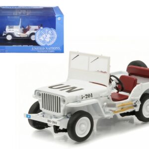 1944 Jeep Willys UN United Nations White 1/43 Diecast Model Car by Greenlight