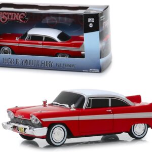 1958 Plymouth Fury Red (Evil Version with Blacked Out Windows) “Christine” (1983) Movie 1/43 Diecast Model Car by Greenlight