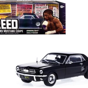 1967 Ford Mustang Coupe Matt Black (Adonis Creed’s) “Creed” (2015) Movie 1/43 Diecast Model Car by Greenlight