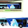 Proterra ZX5 Battery-Electric Transit Bus #140 Express “Mission College” Santa Clara Valley (California) White and Blue “The Bus & Motorcoach Collection” 1/87 (HO) Diecast Model by Iconic Replicas