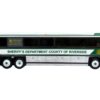 2001 MCI D4000 Coach Bus “Sheriff’s Department County of Riverside” White and Green “Vintage Bus & Motorcoach Collection” Limited Edition to 504 pieces Worldwide 1/87 (HO) Diecast Model by Iconic Replicas