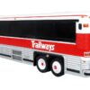 2001 MCI D4000 Coach Bus “Trailways – Blue Ridge” White and Red “Vintage Bus & Motorcoach Collection” Limited Edition to 504 pieces Worldwide 1/87 (HO) Diecast Model by Iconic Replicas