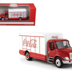 “Coca-Cola” Beverage Truck Red and White 1/87 Diecast Model by Motorcity Classics