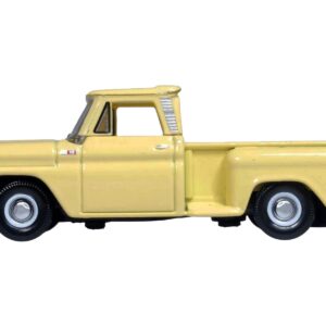 1965 Chevrolet C10 Stepside Pickup Truck Yellow 1/87 (HO) Scale Diecast Model Car by Oxford Diecast