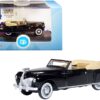 1941 Lincoln Continental Convertible Black with Tan Interior 1/87 (HO) Scale Diecast Model Car by Oxford Diecast