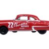 1949 Oldsmobile Rocket 88 Coupe #22 “Overseas Motors Atlanta” Red 1/87 (HO) Scale Diecast Model Car by Oxford Diecast