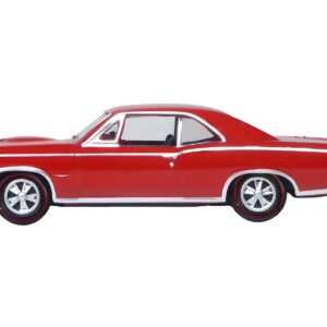 1966 Pontiac GTO Montero Red 1/87 (HO) Scale Diecast Model Car by Oxford Diecast