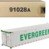 40′ Refrigerated Sea Container “EverGreen” White “Transport Series” 1/50 Model by Diecast Masters