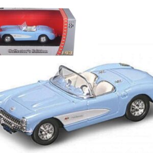 1957 Chevrolet Corvette Blue 1/43 Diecast Model Car by Road Signature