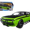 Letty’s Dodge Challenger SRT8 Off Road Green and Black “Fast & Furious” Movie 1/24 Diecast Model Car by Jada