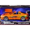 Brian’s Toyota Supra Orange with Graphics “Fast & Furious” Movie 1/24 Diecast Model Car by Jada