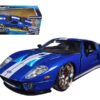 Ford GT Blue with White Stripes “Fast & Furious 7” (2015) Movie 1/24 Diecast Model Car by Jada