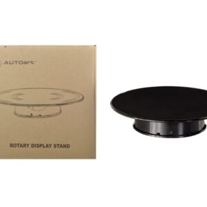 Rotary Display Turntable Stand Medium 10 Inches with Black Top for 1/64, 1/43, 1/32, 1/24, 1/18 Scale Models by Autoart