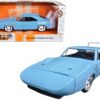 1969 Dodge Charger Daytona Light Blue with White “Bigtime Muscle” Series 1/24 Diecast Model Car by Jada