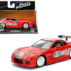 Dom’s Mazda RX-7 Red with Graphics “Fast & Furious” Movie 1/32 Diecast Model Car by Jada