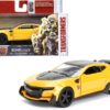 2016 Chevrolet Camaro Yellow Bumblebee with Robot on Chassis “Transformers: The Last Knight” (2017) Movie 1/32 Diecast Model Car by Jada