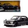 Brian’s Nissan Skyline 2000 GT-R RHD (Right Hand Drive) Black “Fast & Furious” Movie 1/24 Diecast Model Car by Jada