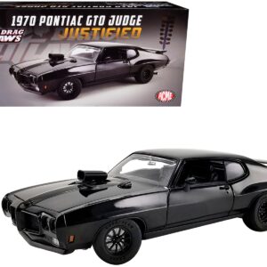 1970 Pontiac GTO Judge “Justified” Black “Drag Outlaws” Series Limited Edition to 564 pieces Worldwide 1/18 Diecast Model Car by ACME