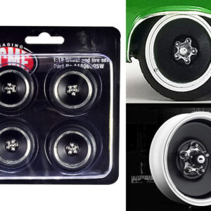 Custom Smoothie Wheel and Tire Set of 4 pieces for 1/18 Scale Models by ACME