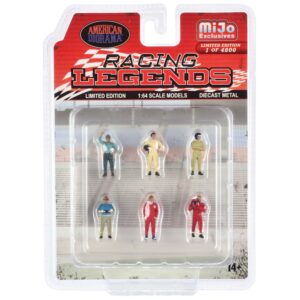 “Racing Legends” 6 piece Diecast Set (6 Driver Figures) Limited Edition to 4800 pieces Worldwide 1/64 Scale Models by American Diorama