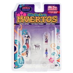 “Dia de los Muertos” 5 piece Diecast Set (2 Adults 2 Children 1 Dog Figures) Limited Edition to 3600 pieces Worldwide for 1/64 Scale Models by American Diorama